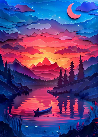 Paper Lake Landscape