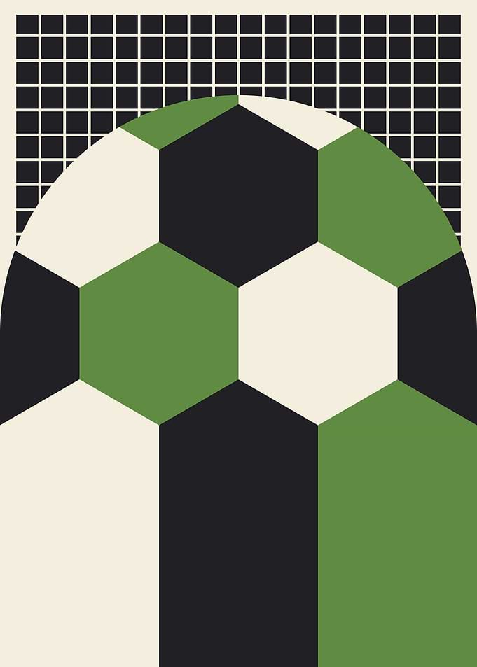 Flying soccer ball