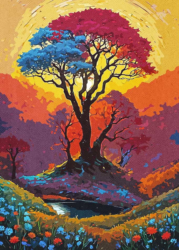 Tree colorful