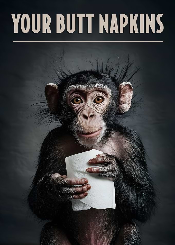 Your Butt Napkins Monkey