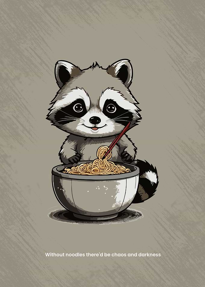 Raccoon and Noodle