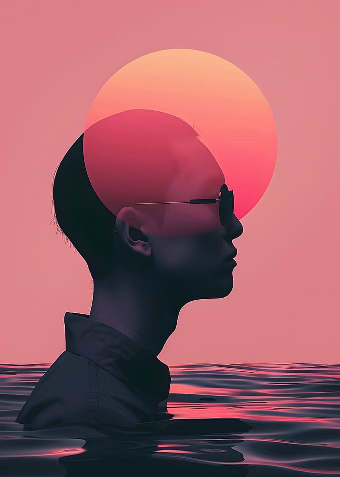 Man Double Exposure