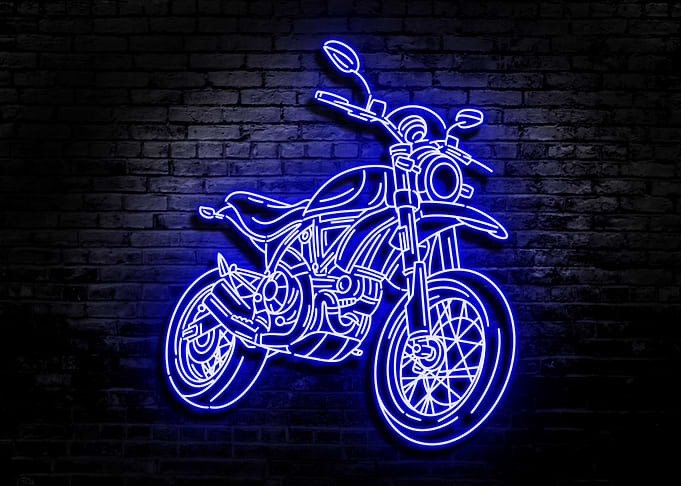 MOTORCYCLE NEON SIGN ART