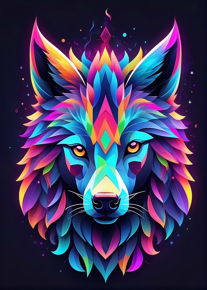Neon Colorful Animal