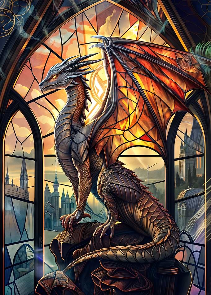 Celestial Stained Wyvern