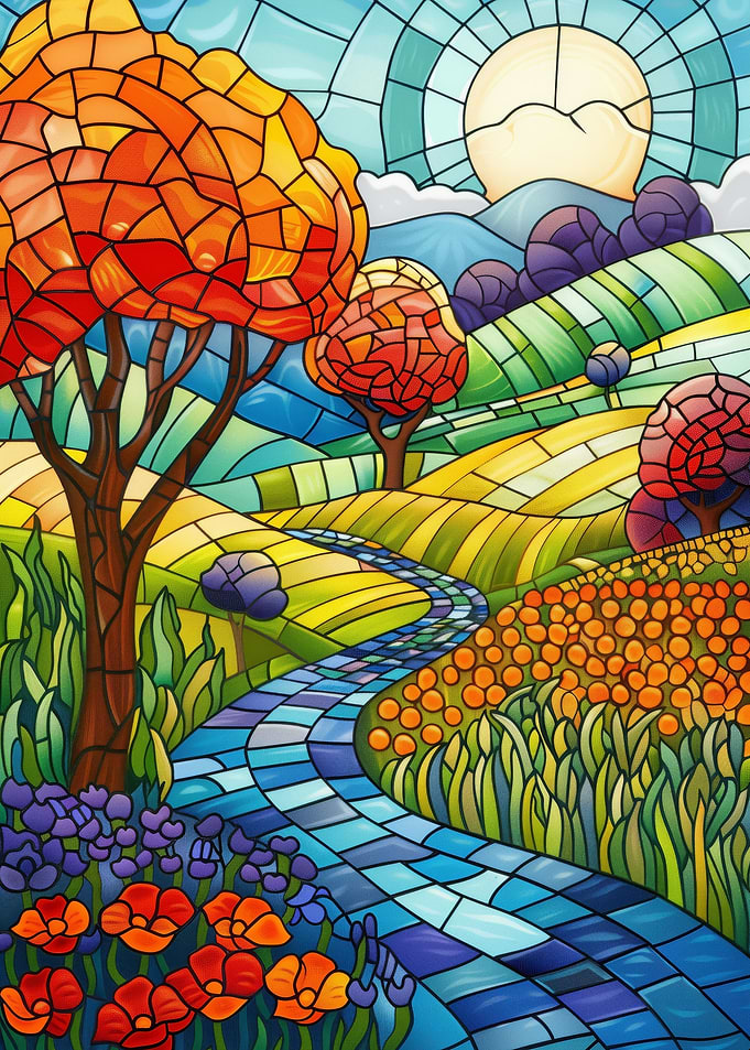 Stained Glass Landscape