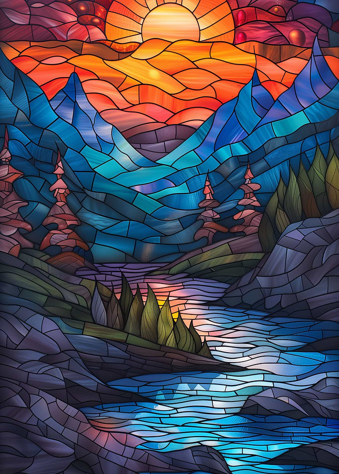 Stained Glass Landscape