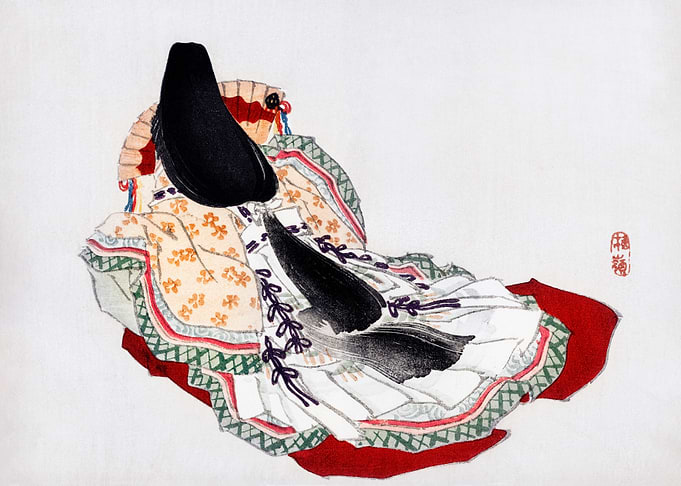 A lady in a kimono