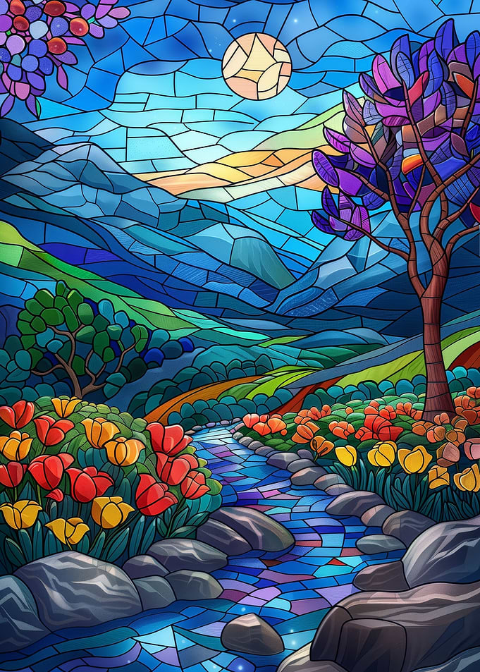 Stained Glass Landscape