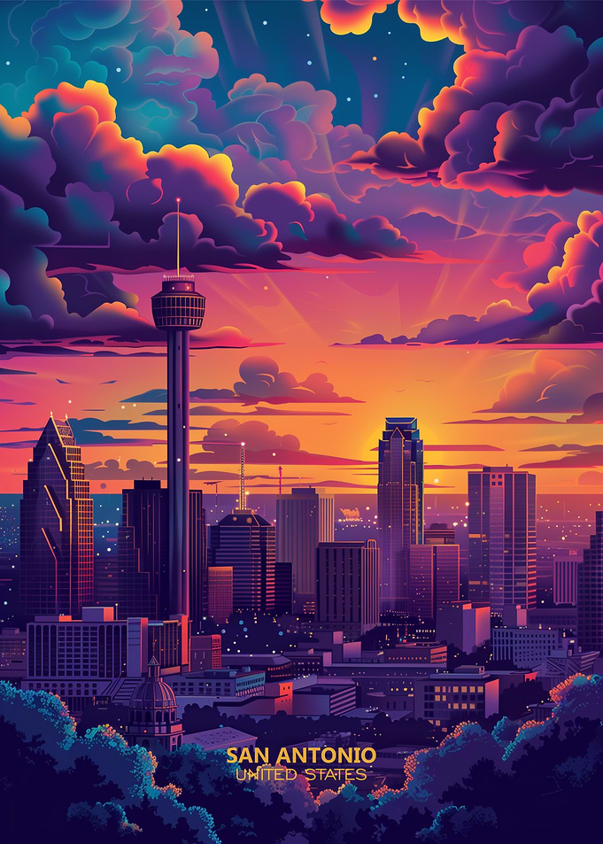 Sunset in San Antonio TX