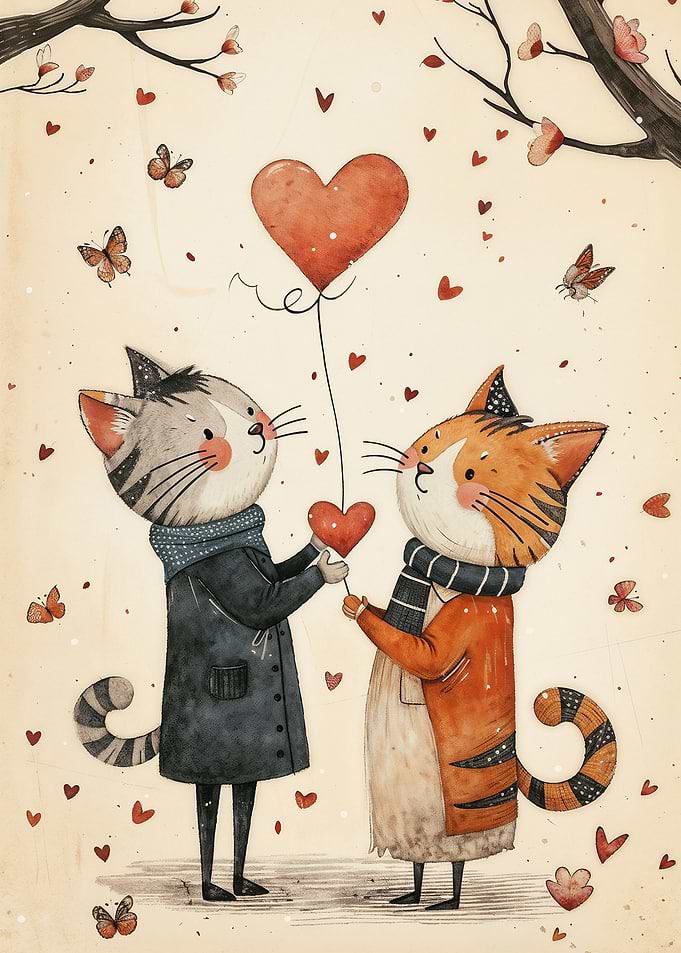 animals couple in love