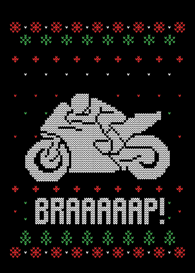 ugly christmas motorcycle