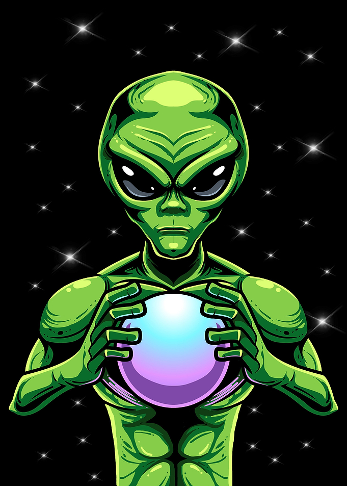 alien holding ball