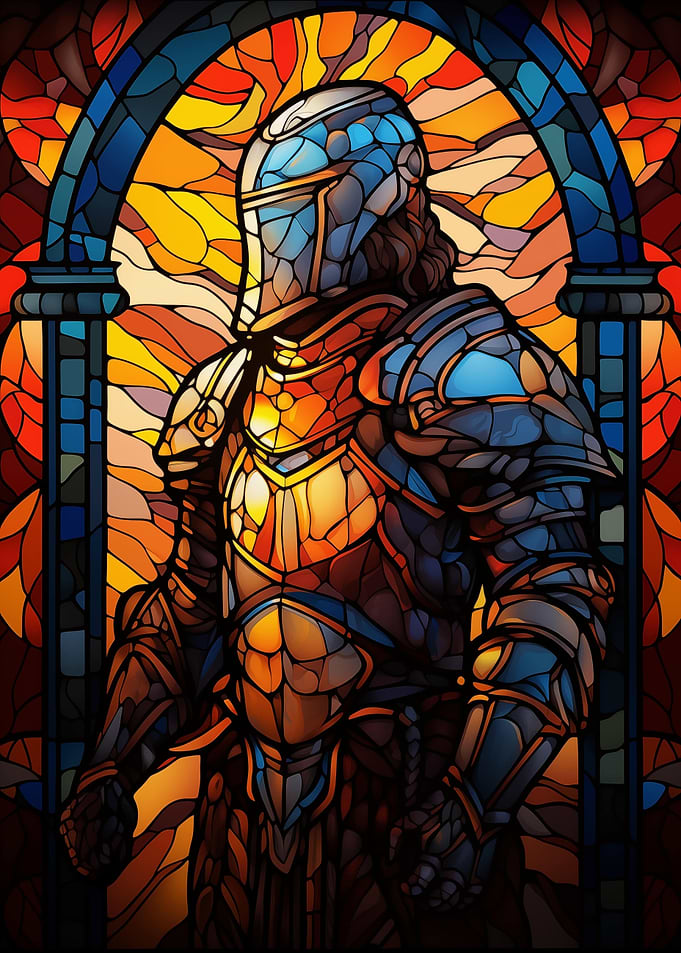 Paladin Warrior Mosaic