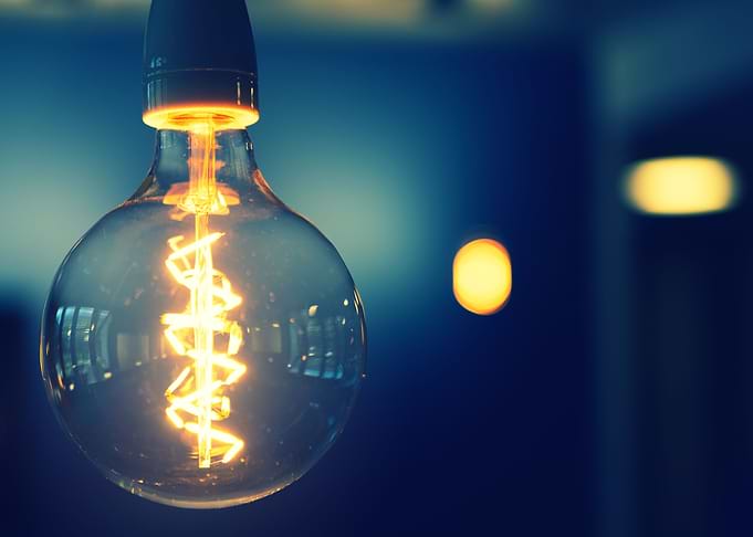 round light and bulb