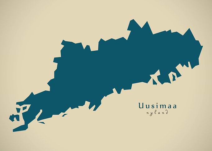 Nyland Finland map