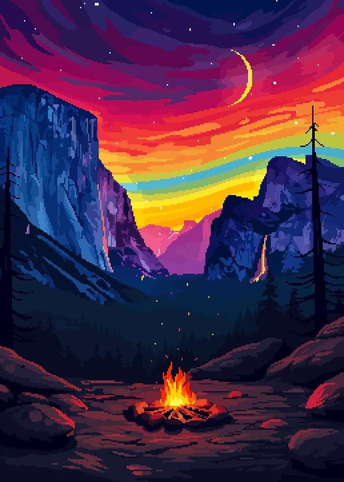 Yosemite Retro Pixel Art