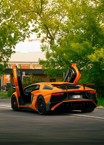 Orange Car BackSide