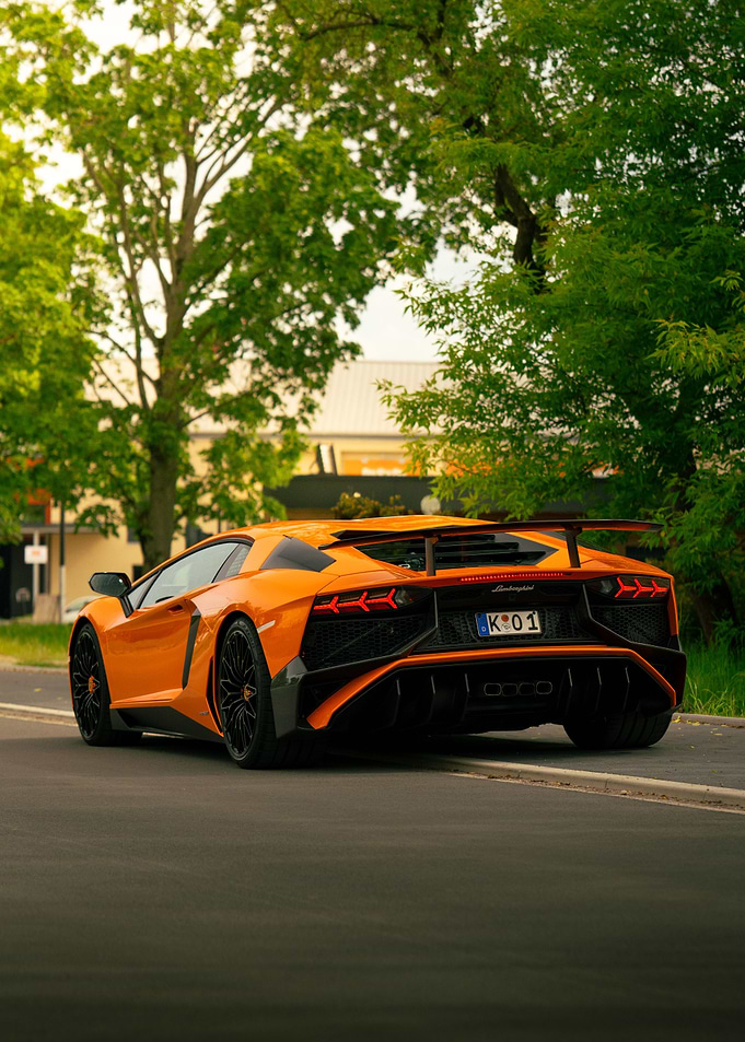 Orange Siuper Car Back