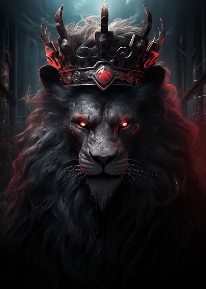 angry lion king