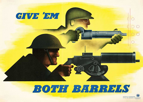 Battle Ready — vintage poster restored on metal