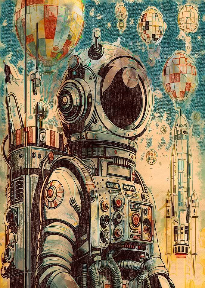 Vintage Robot Art