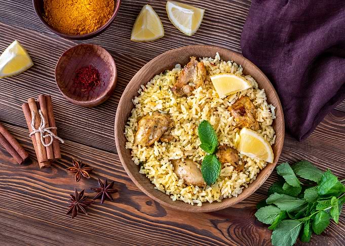 Bowl of biryani