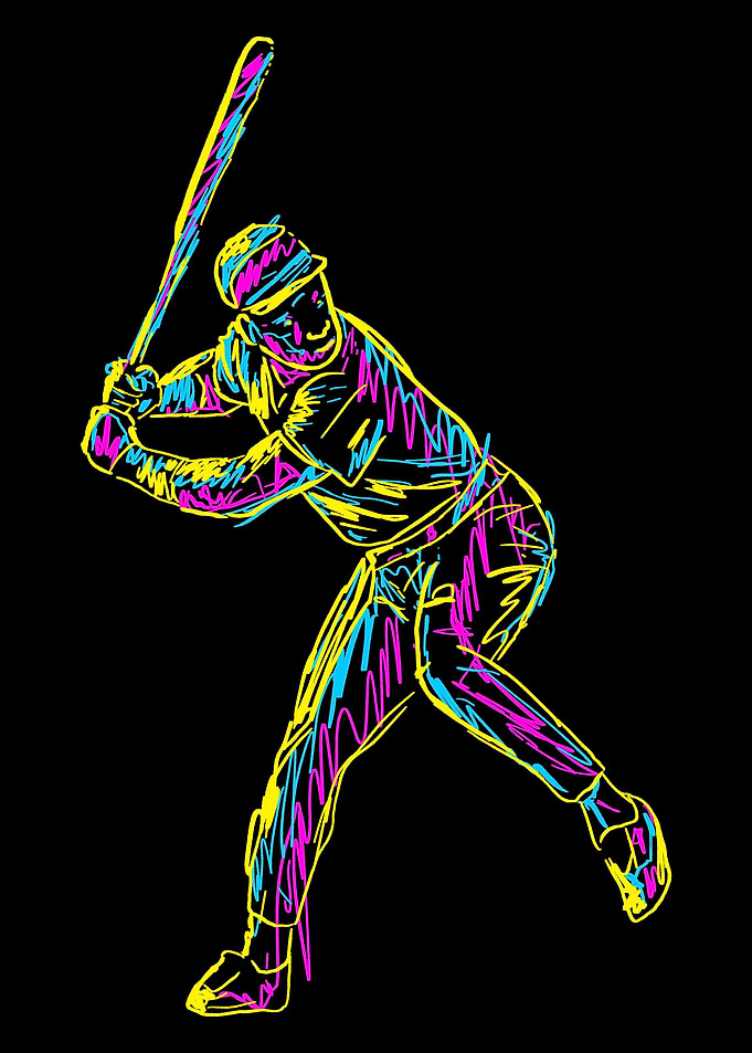 scribble baseball pose