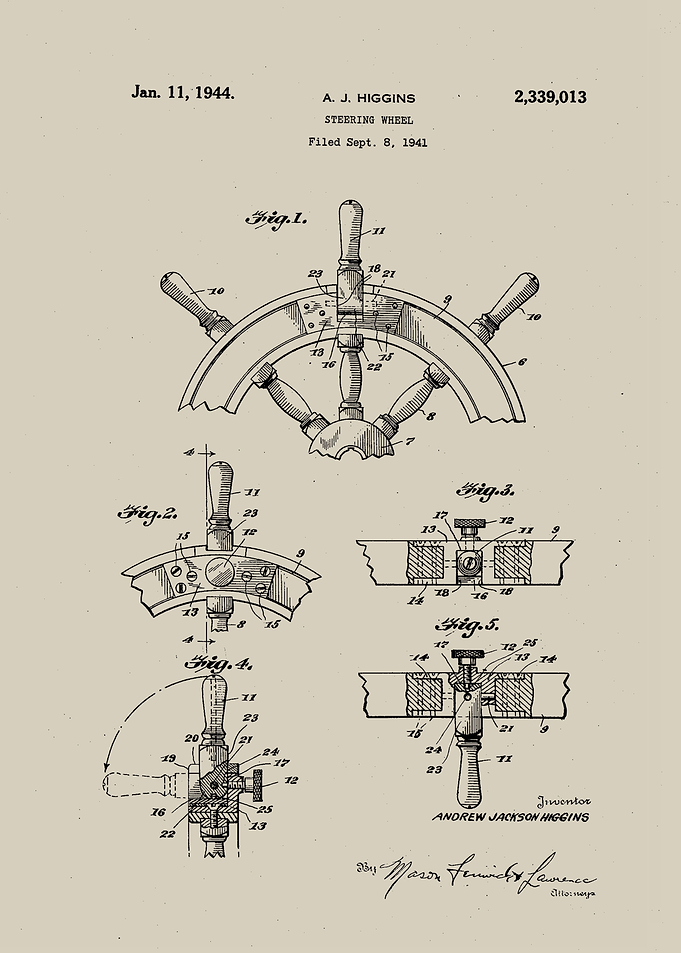 Vintage Ships Wheel Patent