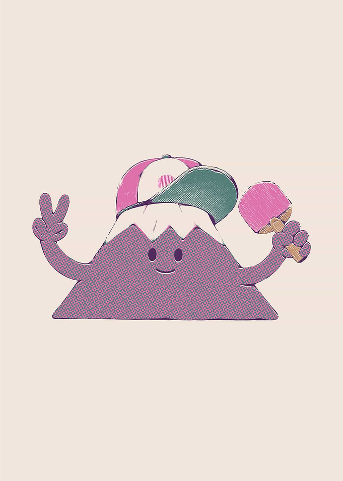 Mount Fuji Summer Sticker