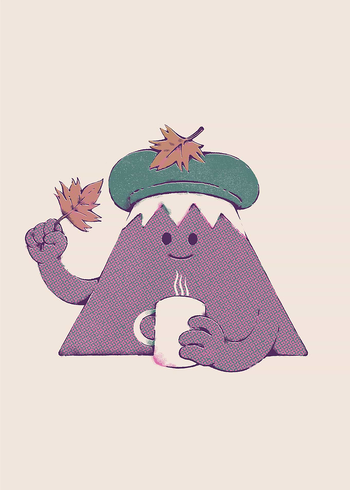 Mount Fuji Autumn Sticker