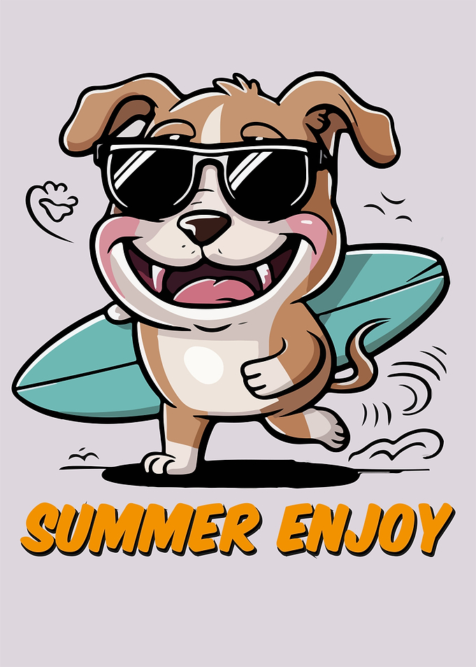 Bulldog Surfing Safari Ca