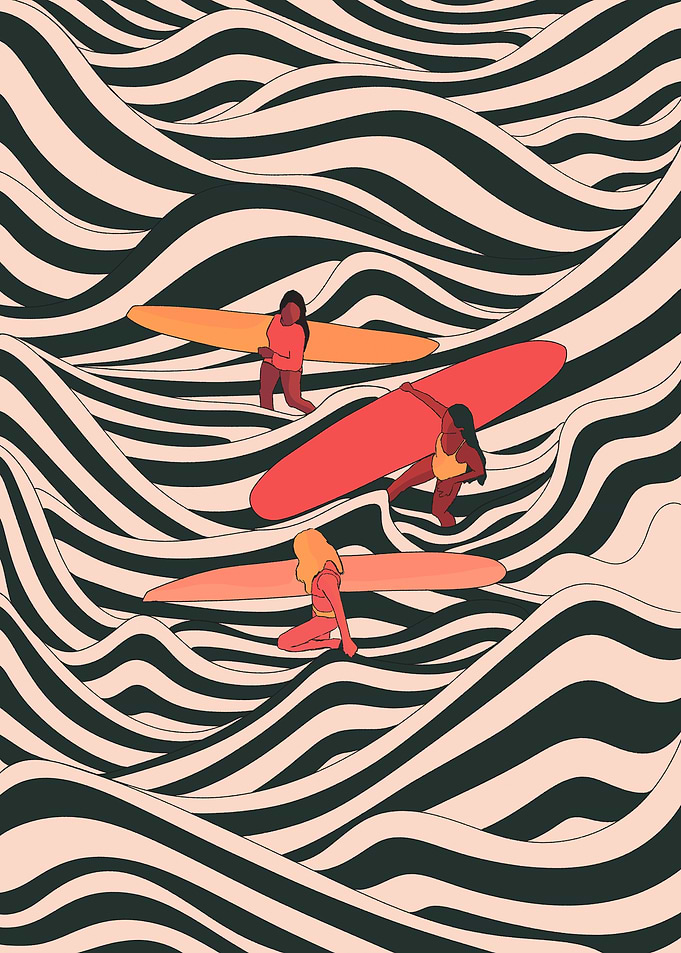 Surfer friends