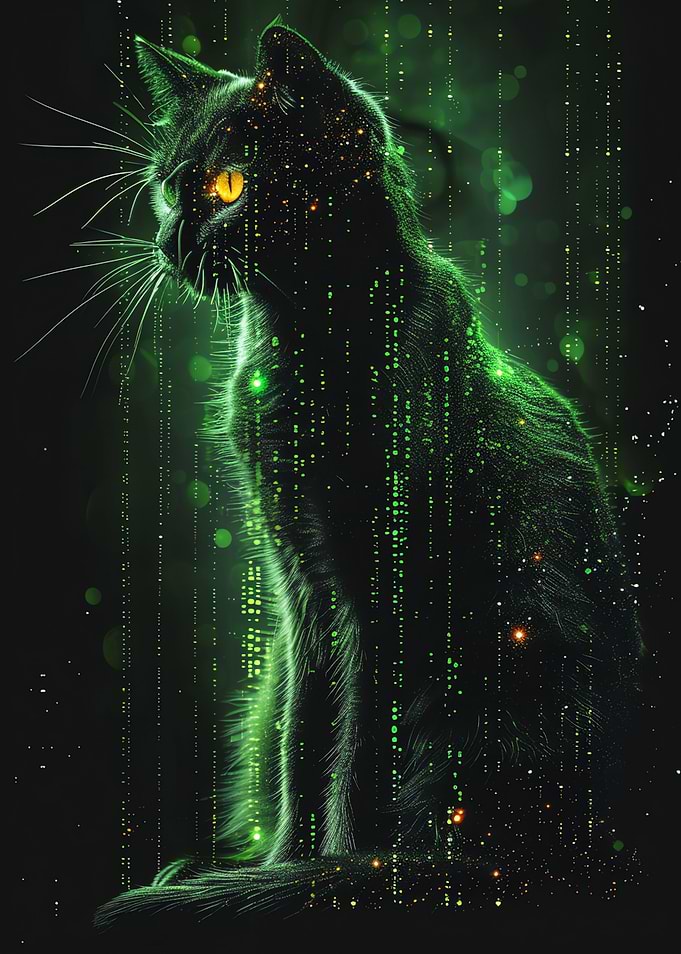 Cat Wild Matrix Style
