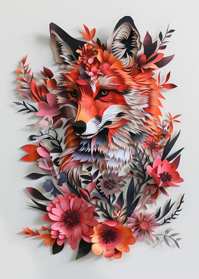 Fox Flat Paper Craft