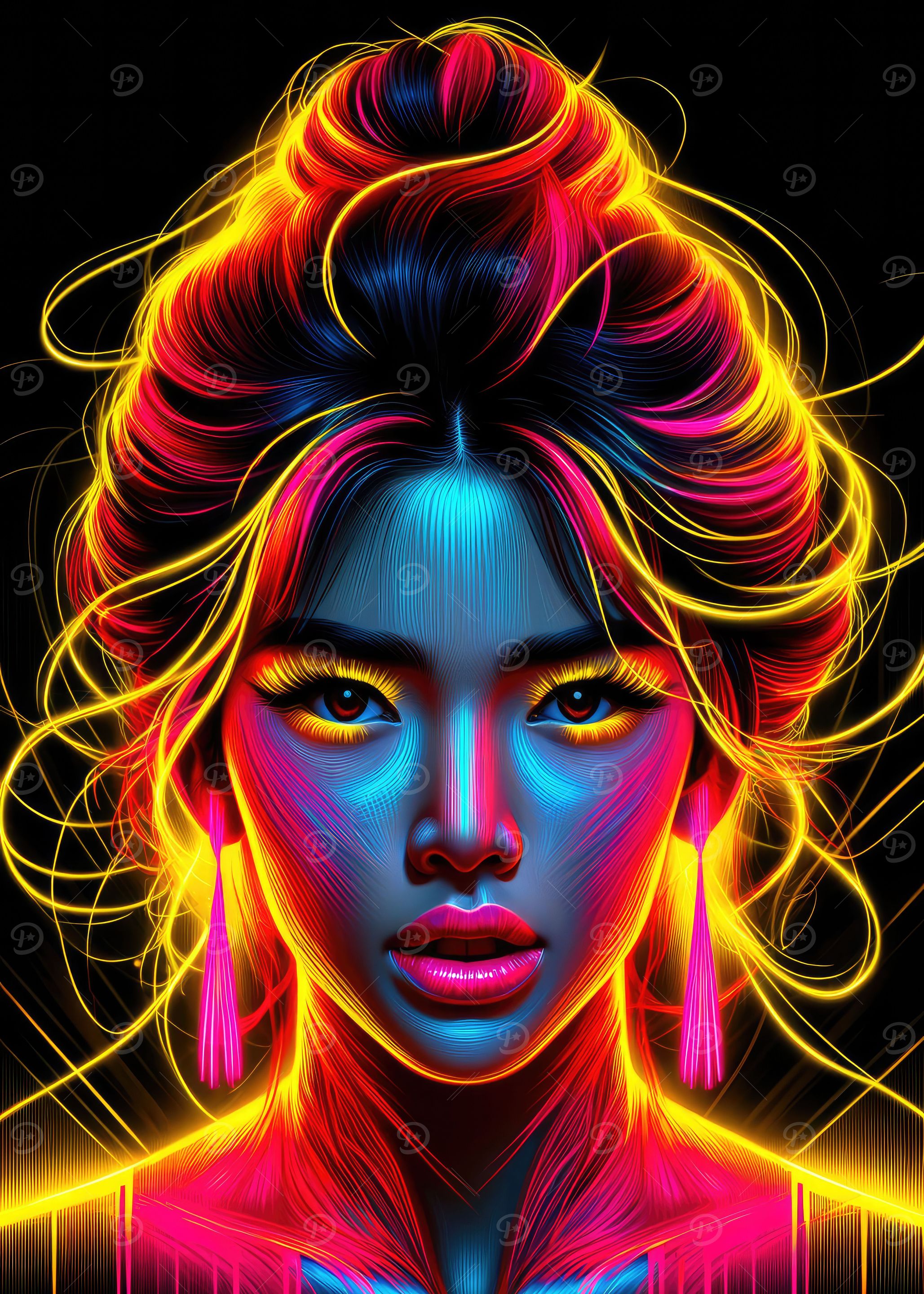 Vivid Neon Expression