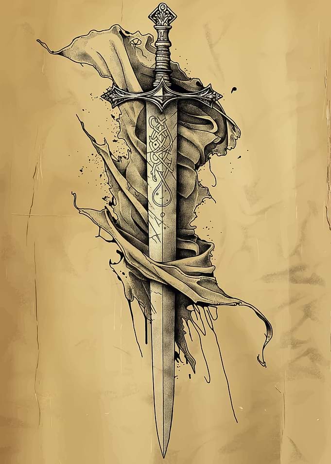 Celtic inspired sword