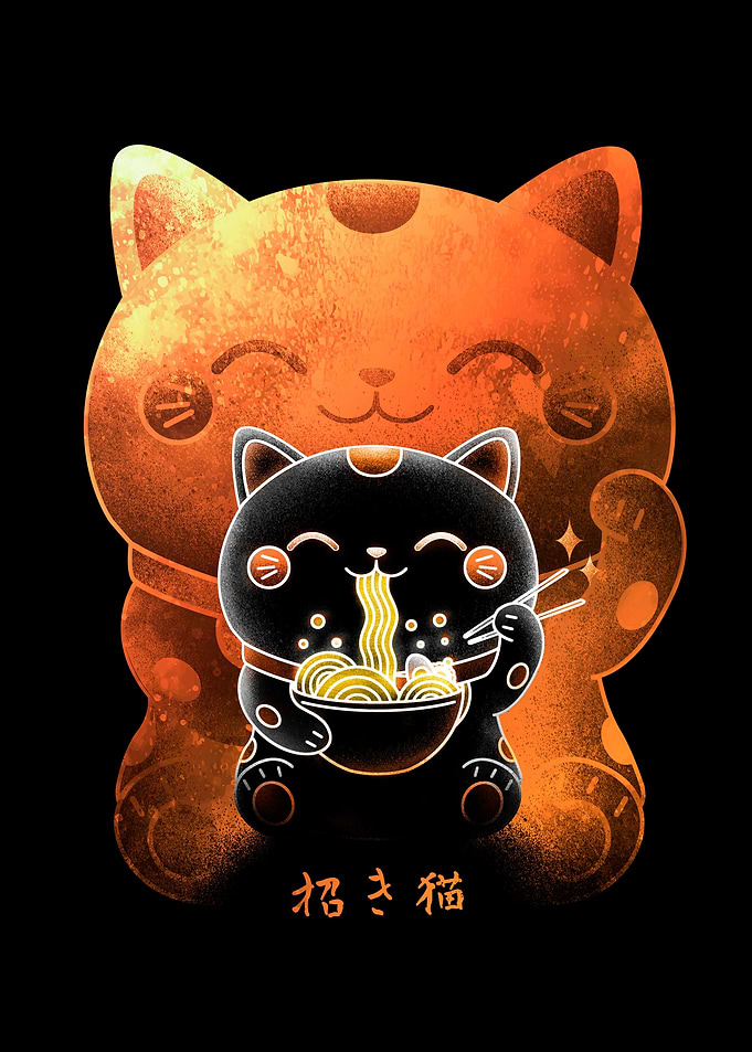 Negative Maneki Neko Ramen
