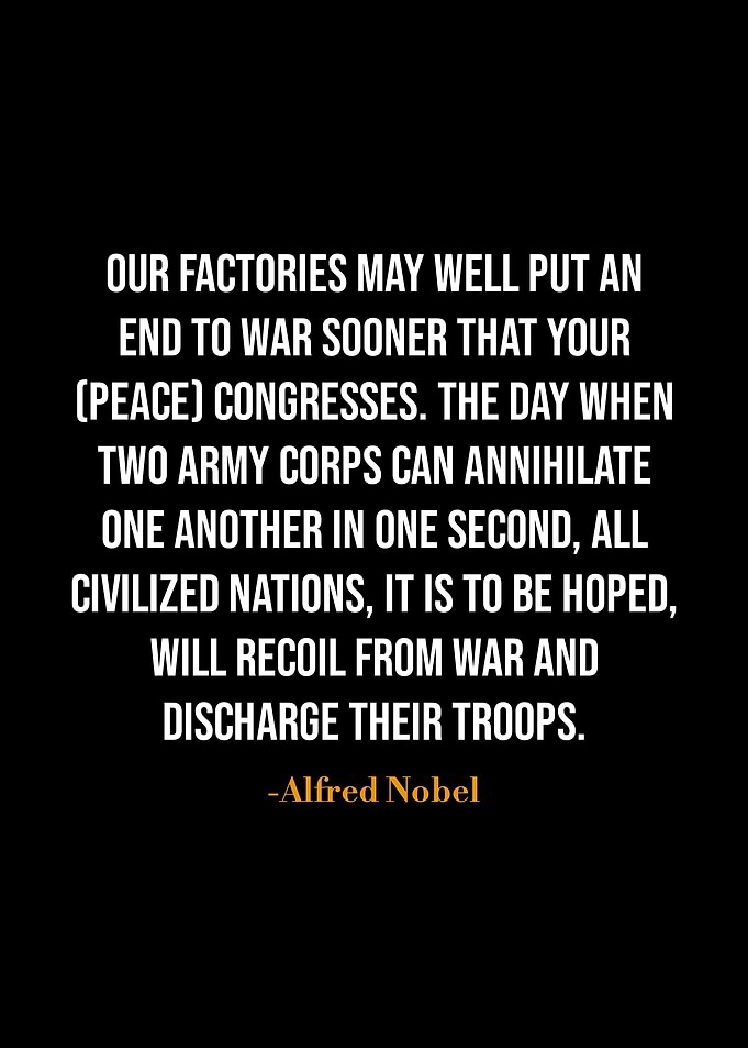 Alfred Nobel quotes