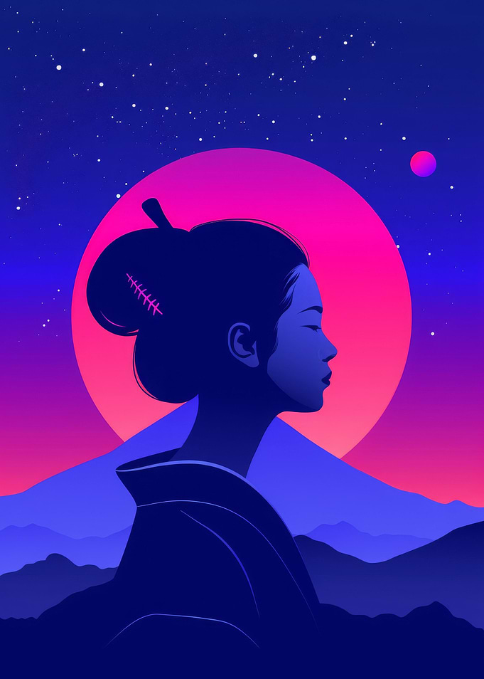 Geisha Japan Retrowave