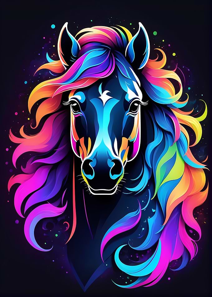 Neon Colorful Animal