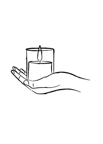 Hand holding Candle