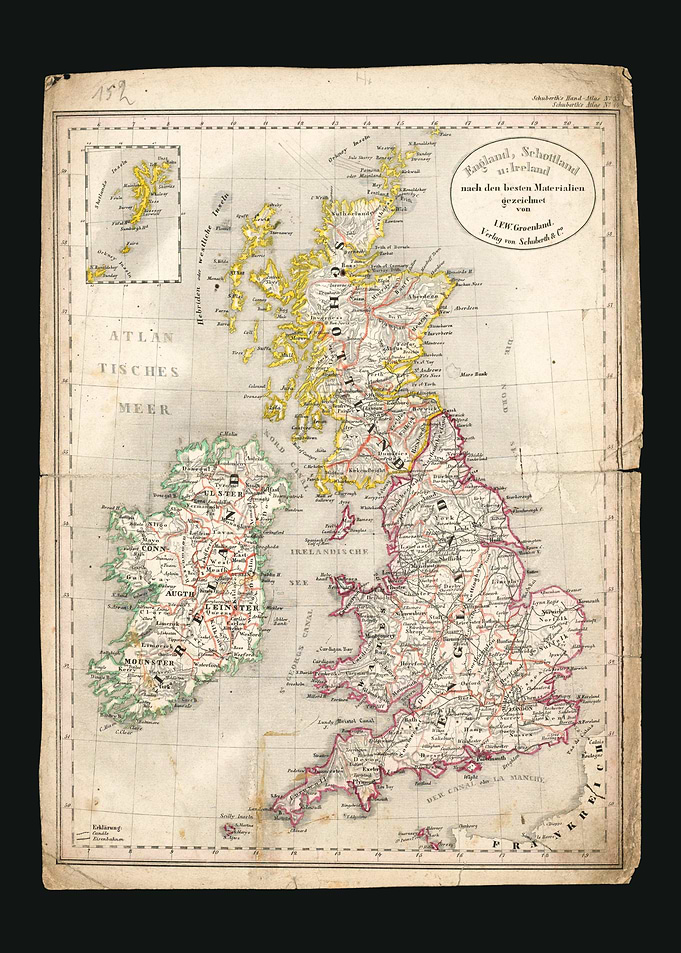 1856 Britain Ireland Map