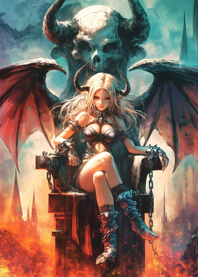 Fallen Demon Elf Princess