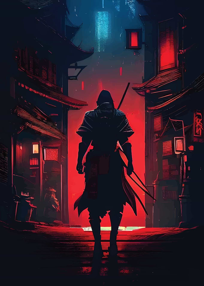 Red Samurai Warrior