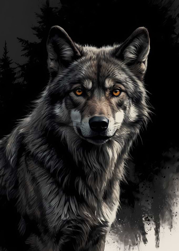 Gaze of the Night Wolf