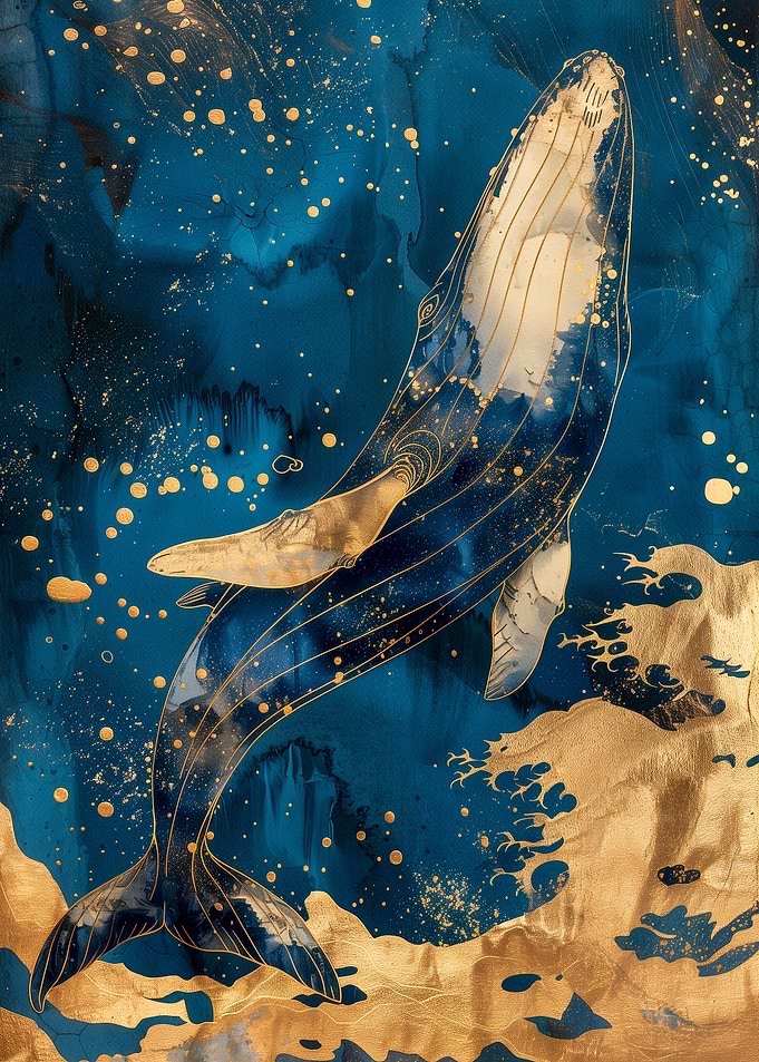 Majestic Gold Whale
