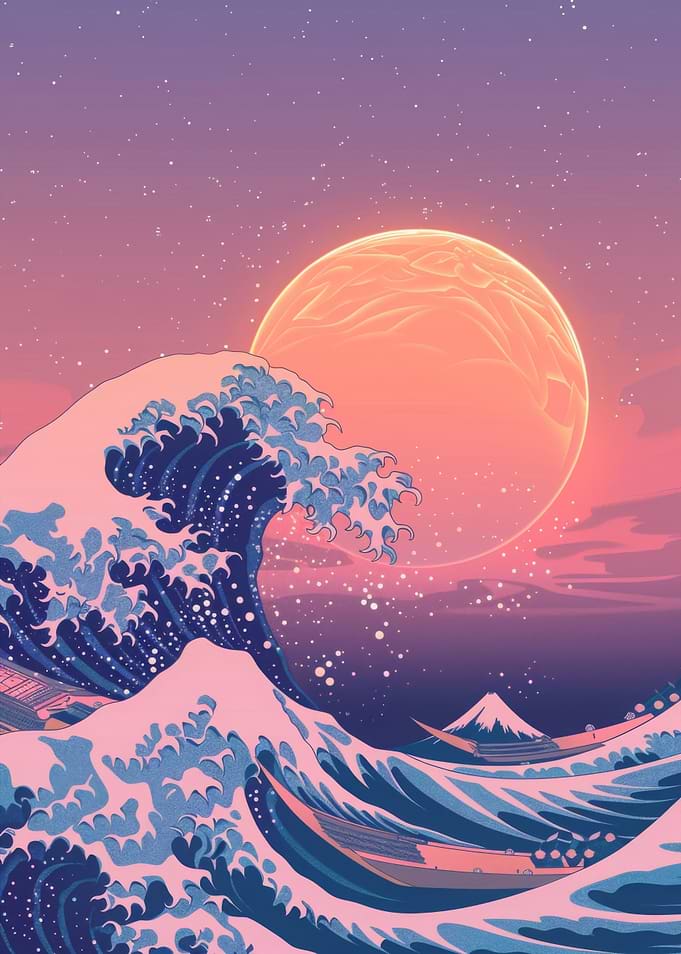 Retro Kanagawa Wavw