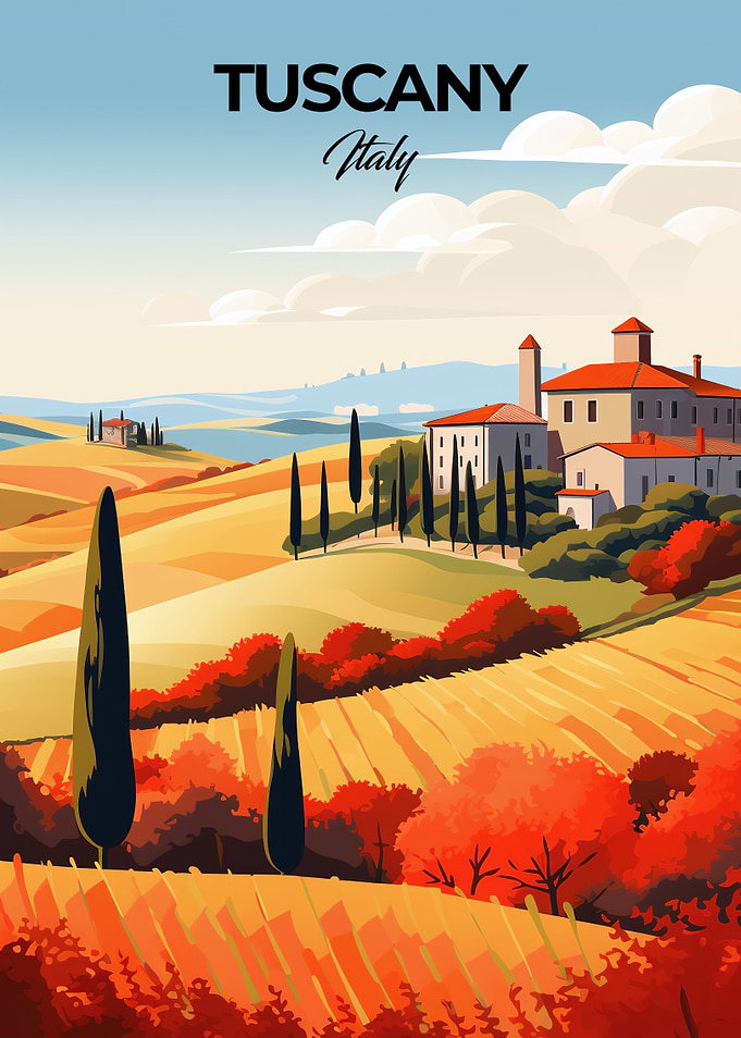 Tuscany Italy Travel Print
