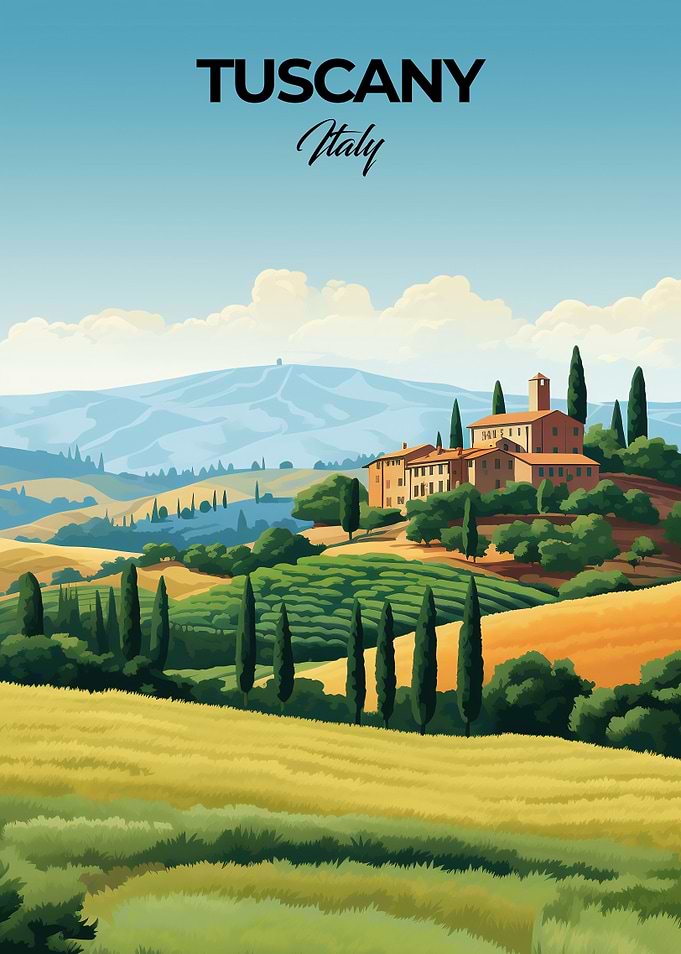 Tuscany Italy Travel Print